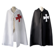 欧洲cosplay圣殿骑士十字架，c披os风斗篷，长袍中世纪服装道具