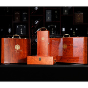 红酒木盒单支烤漆双支装红酒，礼盒四支葡萄酒包装盒子六支亮光定制