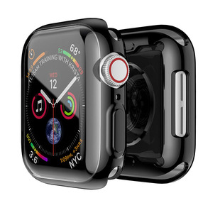 适用applewatch89保护壳s7全包电镀tpu苹果s8手表，iwatch76435se软硅胶透明s6s9保护套49mm智能配件s5