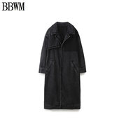 BBWM  欧美女装时尚牛仔宽松风衣式夹克外套 668825