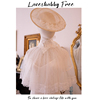 LACESHABBY法式复古手工珍珠百褶白色蕾丝礼服纯色披肩斗篷女