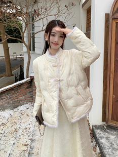 新中式国风今年流行漂亮套装，棉服外套加绒半身，裙子两件套冬季