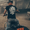 暗黑摩托机车摇滚金属，乐队硬核铁拳骷髅头衣服，泰国潮牌短袖t恤男