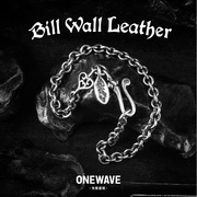 billwallleather圆形刻字手链，bwl手工定制纯银限量欧美饰品