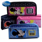 迪士尼笔袋米奇文具盒大容量学生帆布，铅笔袋韩版卡通可爱粉色动漫
