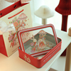bunnylulu长方形胶片天窗马口，铁盒喜糖盒，伴手礼盒盒曲奇盒红