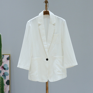 新Z系列女装气质清新薄外套一粒扣简约白色显瘦OL上衣