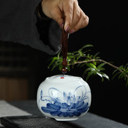 景德镇手绘青花瓷功夫茶具套装，中式骨瓷陶瓷，盖碗茶杯整套茶具