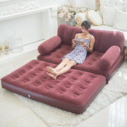 五合一充气沙发床植绒充气沙发床，双人床折叠沙发双人充气休闲躺椅