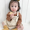 婴儿春装衣服0-3岁女童背带裙套装韩版宝宝长袖洋气两件套连衣裙