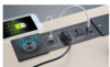 侧滑盖桌面插座 办公多媒体接口线盒铝面板台面隐藏嵌入无线充电