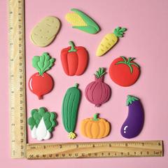 可爱卡通蔬菜冰箱贴个性创意硅胶磁贴早教黑板磁铁贴儿童diy贴纸