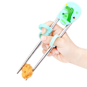 儿童筷子训练学习筷儿童餐具勺子宝宝吃饭不锈钢练习筷男女孩一段