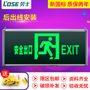 劳士消防应急灯安全出口疏散指示灯牌通道紧急诱导标志led停电5w