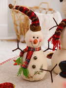 圣诞装饰品场景树迷你雪人礼帽公仔布置节日装扮材料包小道具摆件