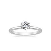 ssjewelry甜蜜系列2022春夏，六爪镶嵌钻石，戒指戒托18k白金