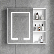 不锈钢智能镜柜卫生间挂墙式镜箱小户型厕所储物柜带灯化妆镜吊柜