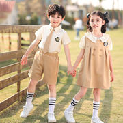 小学生校服幼儿园园服夏装，短袖儿童学院风班服套装纯棉毕业照服装