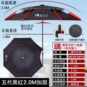 金威超轻雨伞钓鱼专用太阳伞22米双层万向防雨防晒黑胶遮阳大伞