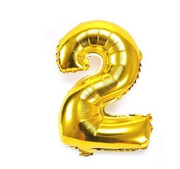 30寸中号数字气球金色铝膜气球婚庆派对儿童生日装饰数字铝箔气球