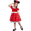 米妮儿童斑点波点公主，裙cosplay舞台，角色扮演衣服装米奇连衣裙