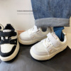 黑白色童鞋3-6-12岁女童小白鞋儿童运动鞋春秋季童熊猫鞋中大童