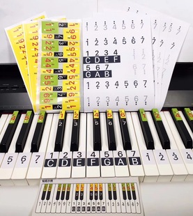 钢琴键盘贴纸 西瓜学琴贴 和弦表 自拍支架 自学工具包