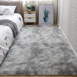 地毯卧室满铺房间床边长方形长毛绒，床前地垫北欧客厅沙发茶几地毯