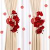 蝴蝶结婚房布置婚礼，装饰新房卧室创意，飘窗帘布置网红丝带吊坠