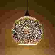 3d彩色玻璃圆球吊灯，后现代创意餐厅咖啡厅酒吧，吧台服装店装饰灯具