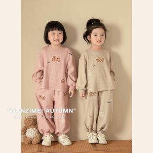 sasa的丸子妹女童秋装套装，2023潮两色运动卫衣，两件套时尚洋气