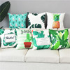 绿色清新植物图案北欧ins抱枕套靠垫简约现代样板房抱枕沙发靠枕