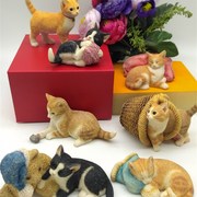 创意猫咪小摆件装饰品家庭卧室房间室内个性实用女生摆设工艺品