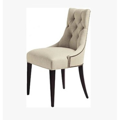 欧式实木餐椅软包靠背椅沙发椅休闲椅洽谈椅子新古典酒店椅桌座椅