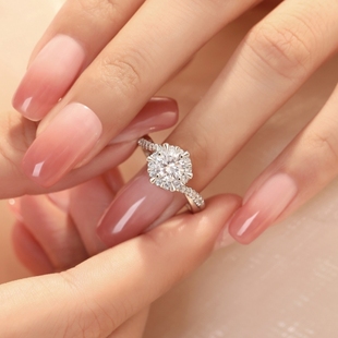 结婚戒指仿真一对星织莫桑钻戒子，气质钻石情侣求婚结婚送礼物道具