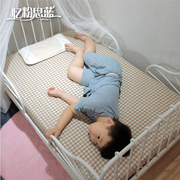 适用于拼接儿童床笠水洗棉A类全棉婴幼儿床上用品单件床单可定制