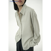 ModelloStudio24春夏 自然素色_纹理垂顺衬衫宽松廓形休闲衬衫