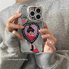 ANNACASE可爱趣味丑萌女孩手机壳适用于iPhone15promax镜子带镜头膜14promax苹果13pro全包12防摔保护套