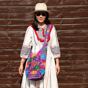 印度刺绣包包尼泊尔包单肩包帆布包斜挎包，女包水桶包民族(包民族)风绣花包