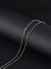 925纯银圆环项链链条40-80cm裸链复古泰银套环，毛衣链男女配链