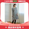 日本直邮ANAYI 女士格纹提花低腰褶皱连衣裙 2022假日系列 现代感