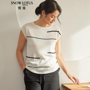 SNOW LOTUS SINCE 1965/雪莲圆领短袖T恤衫显瘦休闲春夏女