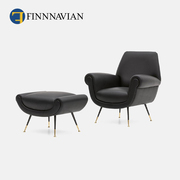 芬纳维亚  意式单人沙发现代简约真皮设计师椅（Albart阿尔巴特）