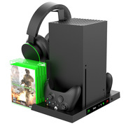 Xbox Series X游戏主机多功能散热底座智能充电器耳机挂架卡收纳