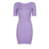 YURBAN女装时尚优雅露背修身中长款连衣裙淡紫色夏季VD11177LILA