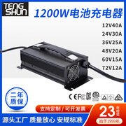 电动叉车12v40a50a48v20a60v15a72v12a铅酸电池洗地机充电器