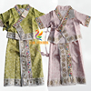 傣族女儿童套装西双版纳泼水节服饰一片裙绣花边绿蓝粉三色53