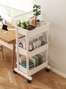 IKEA宜家书架置物架多层落地可移动带轮小推车零食厨房桌面旁