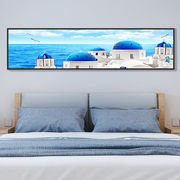 地中海风格装饰画卧室床头，画客厅壁画，沙发背景墙挂画大海风景墙画