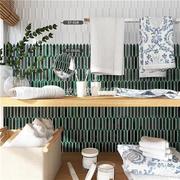 北欧网红墨绿色箭头陶瓷砖马赛克卫生间浴室背景墙砖洗手台吧台砖